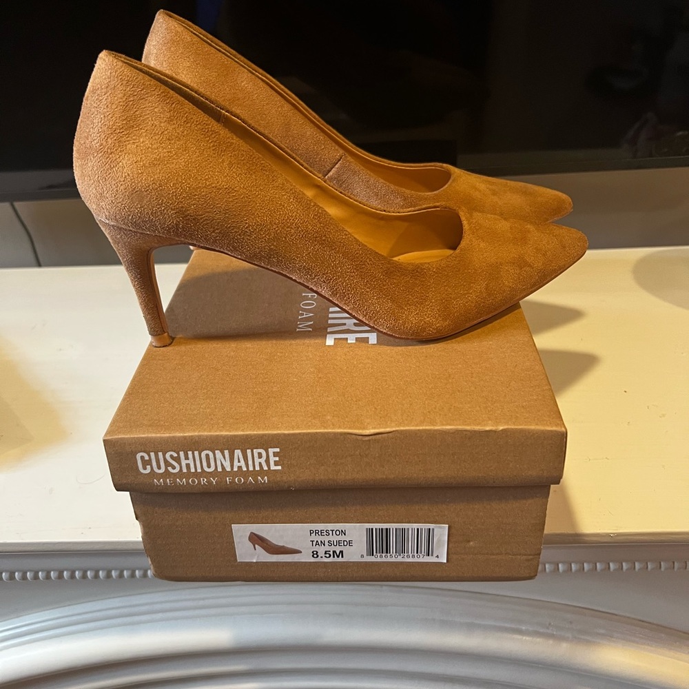 COPY - Cussionairre heels, wore once outside. MSRP: $55